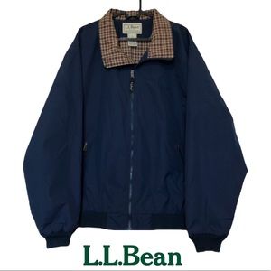 L.L. Bean Vintage Windbreaker Bomber Jacket Flannel Lined
